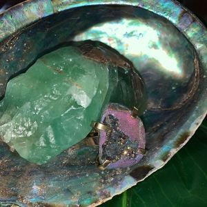 Iridescent Druzy Crystal Ring